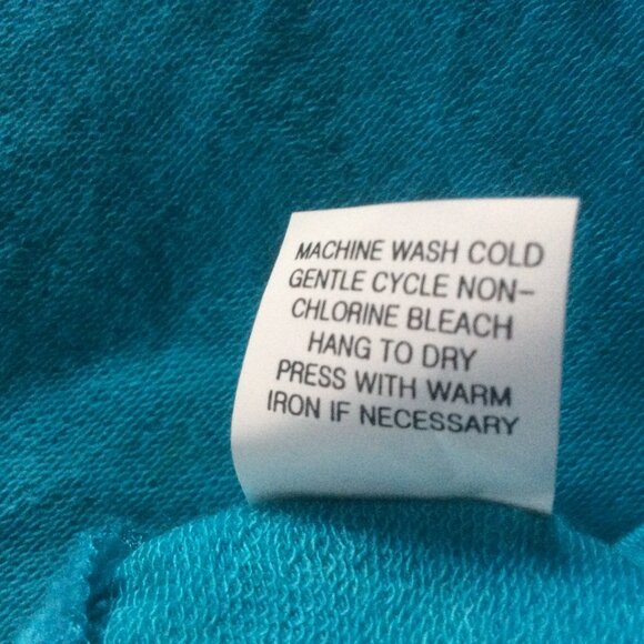 Nomadic Traders Blue Open Front Hooded Feminine Athleisure Cardigan Size Medium - Picture 4 of 5